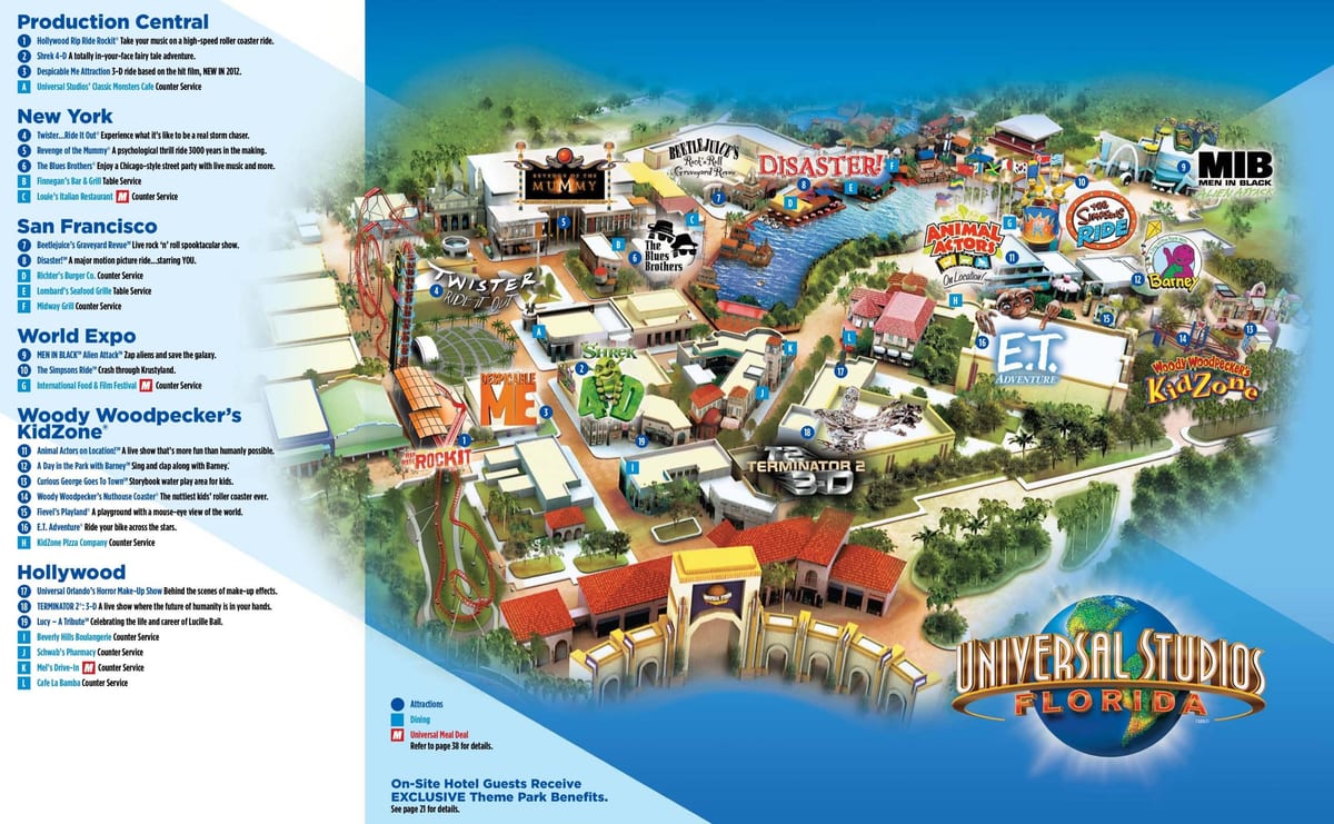 Universal Orlando بارك خريطة