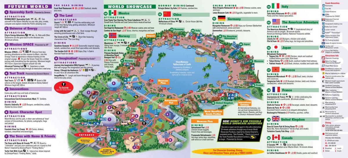 EPCOT ديزني خريطة العالم