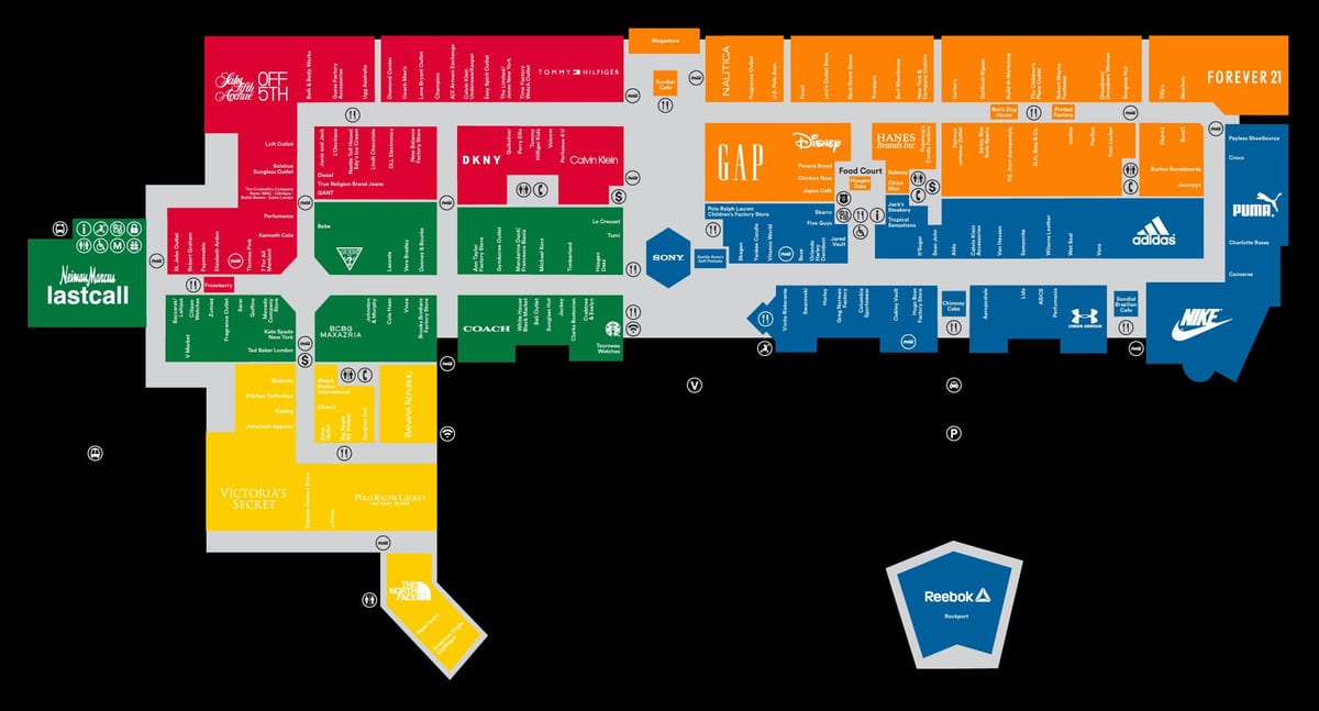 premium outlets أورلاندو خريطة