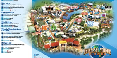 Universal Studios Orlando بارك خريطة